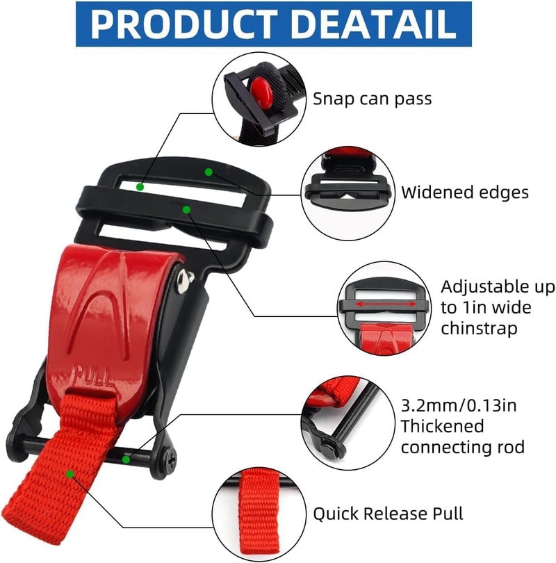 URLWALL 1pcs Helmet Quick Release Buckle Replacement Kit, All Stainless Steel Ratcheted Helmets for Chin Strap Up to 1", Motorcycle Helmets Accessories, Compatible with Half, 3/4, Full Face Helmet - Image 4